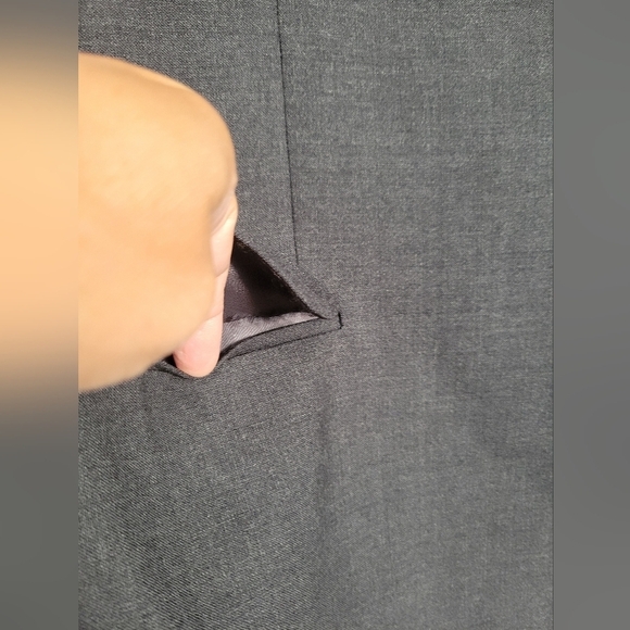 346 Brooks Brothers Stretch Wool Blazer Grey/Black in Size 43L - Picture 3 of 15